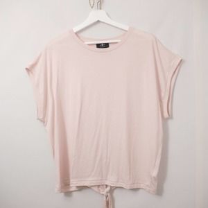 7 for all Mankind Light Pink Knot Top Size L